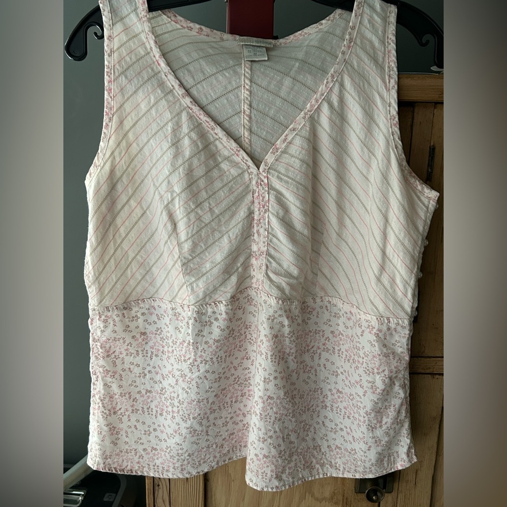 Vintage White Sierra top Sz Med